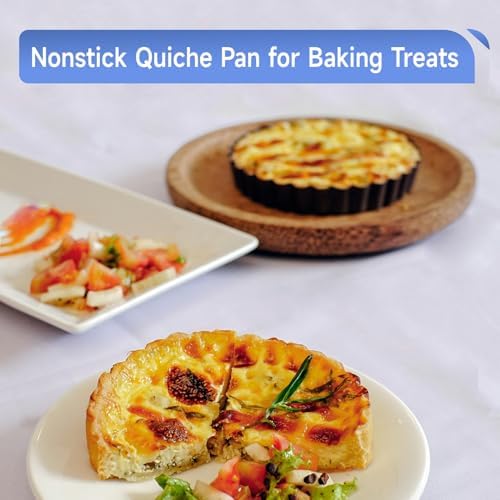 4 Pack 5-Inch Tart Pans with Removable Bottom, Nonstick Quiche Pan