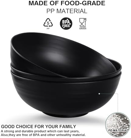 Greentainer Unbreakable Large Salad Bowls, 76 oz Plastic Serving Bowl