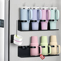 Magnetic Cup Holder for Fridge,8 Cups Water Bottle Organizer for
