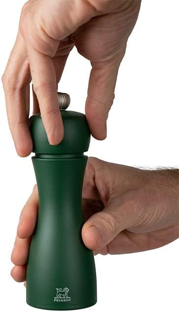 Peugeot Tahiti Salt and Pepper Mill Set, 6 in, Moss and Mint Green