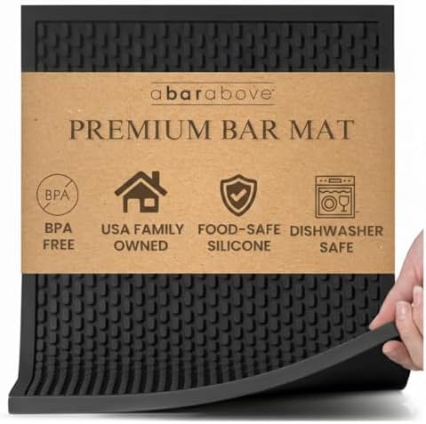 A Bar Above Heavy Duty Bar Mat, Food Safe Silicone Mat for Countertops