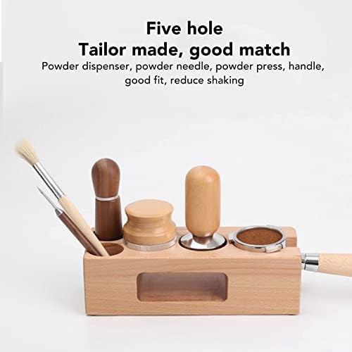 Wooden Coffee Tamping Station, Wood Coffee Filter Tamper Holder Wooden