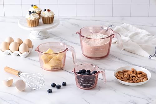COOK WITH COLOR Glass Measuring Cups - Ideal for Cooking and Baking