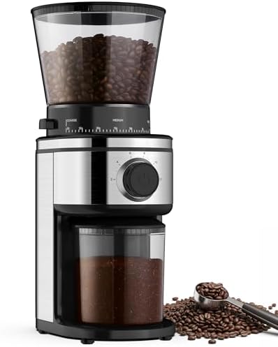 AYCHIRO Electric Conical Burr Coffee Grinder, 30 Settings