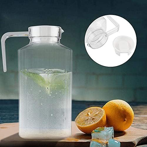 Bottle Acrylic Transparent StripedIce ColdJug with Lid for Bar
