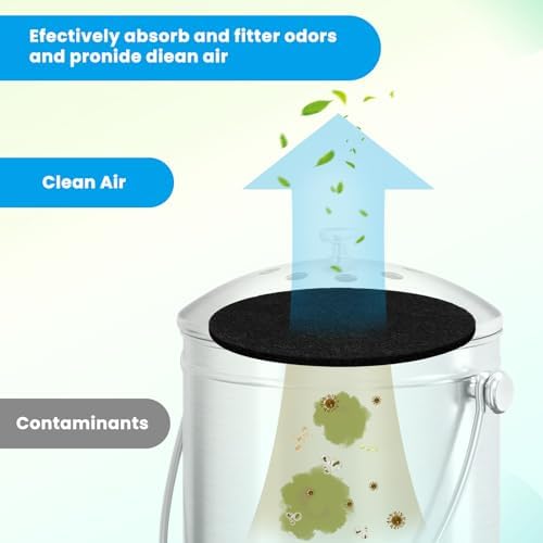PURIMADE 10Pack 7.25 Inch Charcoal Compost Filters