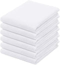 PurpleEssences Solid Kitchen Cloths, Dish Towel 15x25 Set of 6 - White