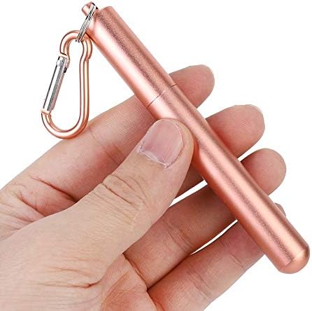Telescopic Reusable Straw, 304 Stainless Steel 9.1 In