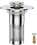 Bathroom Sink Drain Strainer,Universal Pop-Up Sink Stopper Hair