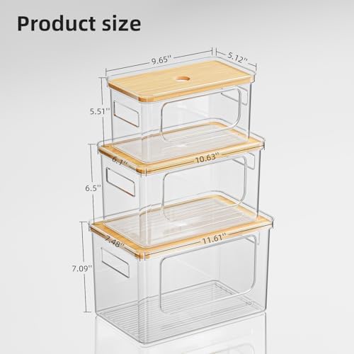 Trash Bag Holder Dispenser,Plastic Under Sink Organizer,Bamboo lid,Set