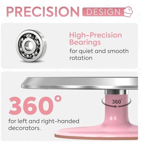 Riccle 12" Aluminum Rotating Cake Stand