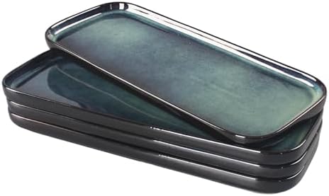 Ceramic Rectangular Plates, Large Cookie Trays, Set of 4