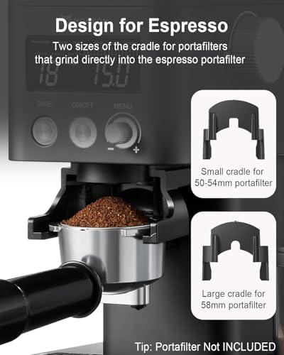 MOKKOM Conical Burr Coffee Grinder with Scale