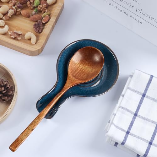 JINIHFW Spoon Rest for Kitchen, Ceramic Spoon Holder for Stove Top