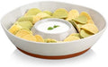 MALACASA Ceramic Chip and Dip Bowls Serving Tray, 12 In Serving Dishes