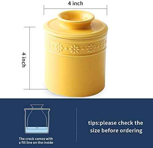 KOOV Ceramic Butter Crock, Butter Keeper for Counter, French Butter