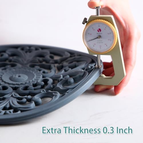 Extra Thick Silicone Trivet Mat for Hot Dishes, Hot Pots and Pans, Pot