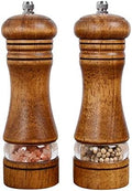 Haomacro Wood Manual Salt and Pepper Grinder Set