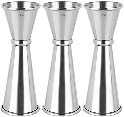 3PCS Double Jigger & Cocktail Jiggers Stainless Steel 1 OZ X 2 OZ