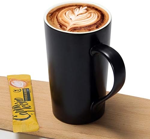 20 oz Large Coffee Mugs, M007 Tall Ceramic Cup with Handle for Dad