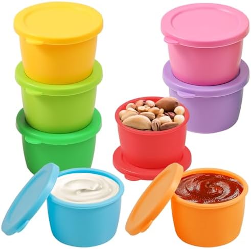 KOLUTI 2.4oz Salad Dressing Container To Go 8 Pack, Nonstick Silicone