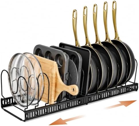 Norcalway Expandable Pots and Pans Lid Organizers - 11 Dividers