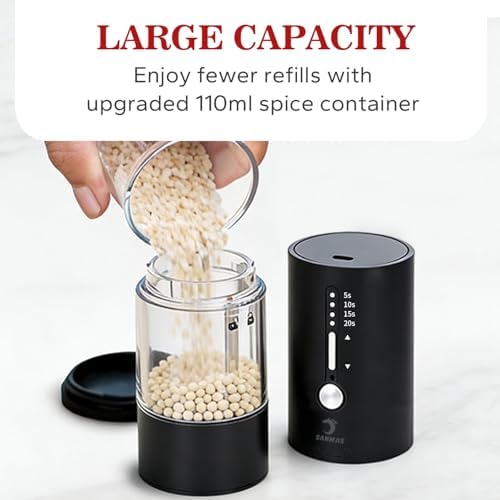 SANMAS Rechargeable Electric Salt and Pepper Grinder Set