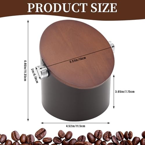 Coffee Knock Box with Lid,Stainless Steel Espresso Knock Box,Non-Slip