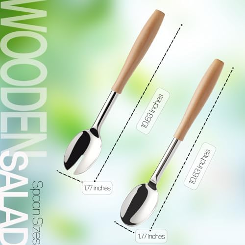 Artestia Extra Large Serving Spoon & Salad Tongs, 304 Stainless Steel
