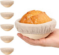 Kikcoin 6 Pack 5 Inch Banneton Bread Proofing Baskets
