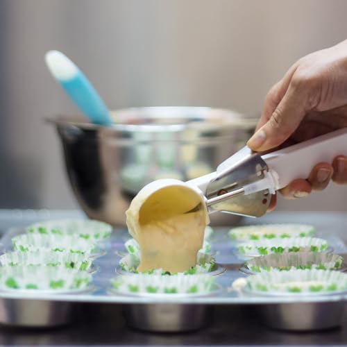 uxcell 2pcs Cookie Scoops, Ice Cream Scoop with Trigger for Baking