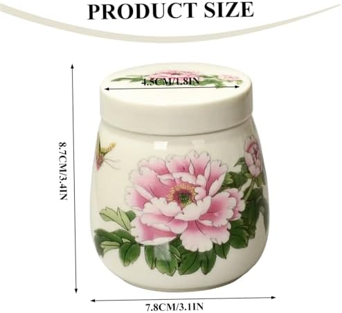 Coddled Egg Cups with Lids, 2Pcs Coddled Egg Cups, 220ml Ceramic with