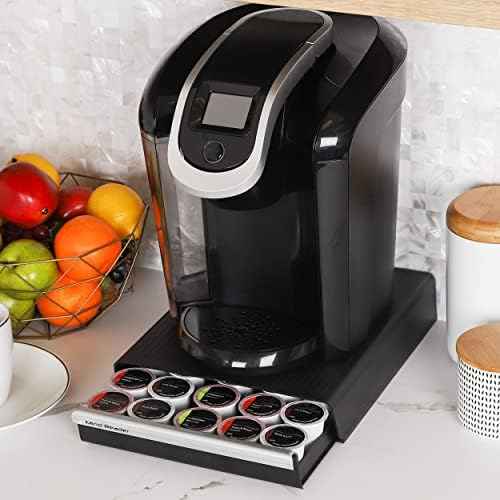 Mind Reader Single Serve Coffee Pod Drawer, 30 Pod Capacity, Countertop Organizer, 10.5"L x 12.75"W x 2.5"H, Black