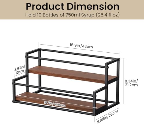 THYGIFTREE 2-Tier Coffee Syrup Rack