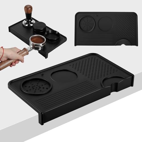 VOCOSTE Espresso Tamping Mat, Non-Slip, Protect Countertop, Black