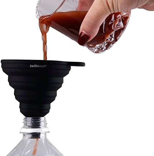 Funnel Set 4, Silicone Funnels for Kitchen, Collapsible Funnels for