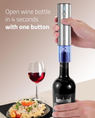 Electric Wine Opener Set - Premium Wine Gifts with Wine Opener, Foil
