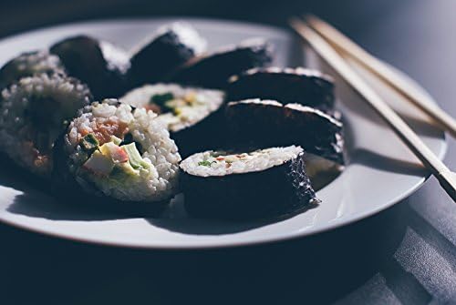 BambooMN Sushi Making Kit - 2x Green Sushi Rolling Mat, 1x Rice
