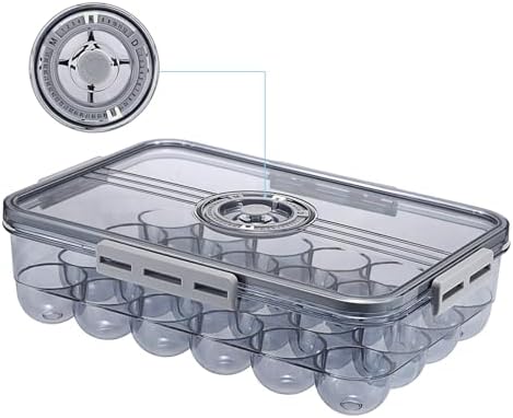 BSTKEY Egg Holder for Refrigerator, 24-Egg Stackable Tray
