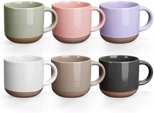 Gencywe® Morandi Color Ceramic Mini Espresso Cups Set of 6, 5 oz