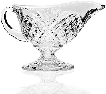 Godinger Gravy Boat Thanksgiving Table Decor Red Holiday Decor, Clear