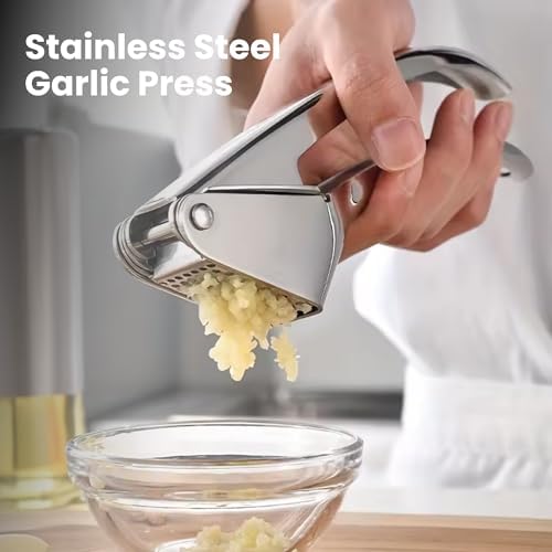 KUYRA Garlic Press, 304 Stainless Steel