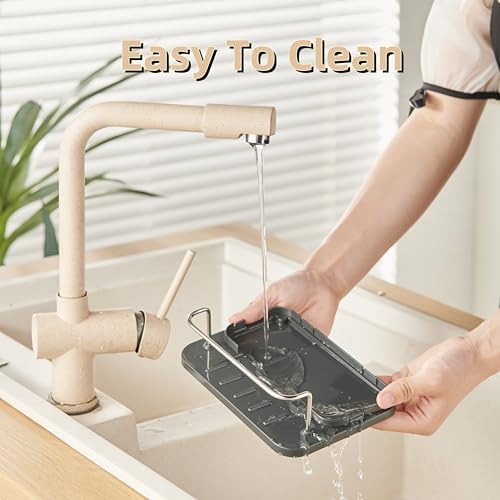 LIBODOUR 3-in-1 Kitchen Sink Caddy with Soap Dispenser