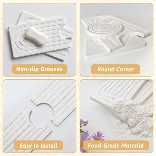Faucet Mat for Kitchen Sink, 18" Wide Diatomite Fast Drying Stone