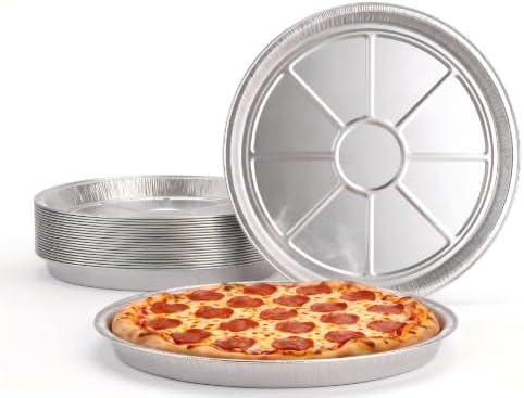 15-Pack 12-Inch Disposable Pizza Pans, Aluminum Baking Trays