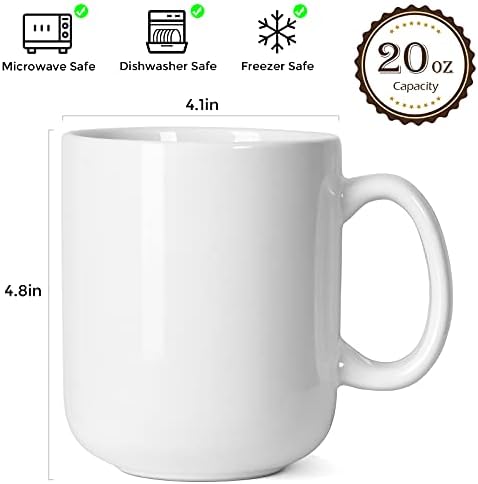 20 OZ Large Coffee Mug, M016 Ceramic Big Tea Cup with Handle for Dad