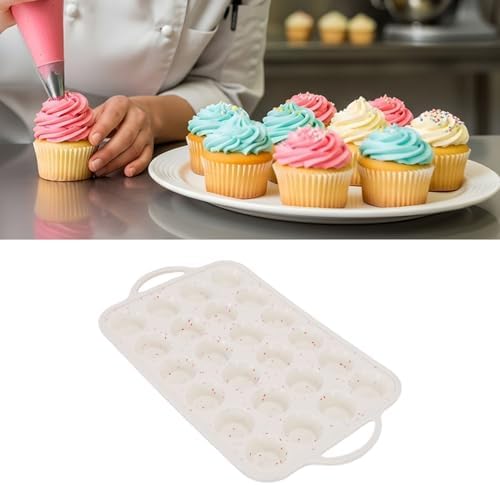 Greensen Silicone Mini Muffin Pan, 24-Cup Non-Stick Baking Mold with