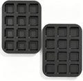 2 Pack Brownie Pan, 12-Cavity Non-Stick Square Muffin Tin with