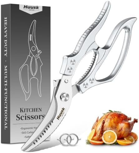 Huusk Poultry Shears Heavy Duty – All Purpose Japanese Kitchen