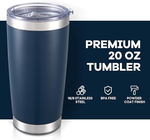 20 oz Tumbler with Lid Stainless Steel Insulated Tumblers Bulk Cups